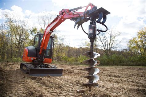 mini excavator auger attachment rental|auger attachment for mini digger.